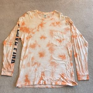 PINK tie dye long sleeve T
